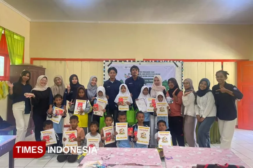 Kenalkan Kuskus lewat Mewarnai, Komunitas Langkah Berbagi Edukasi Siswa SD Ternate tentang Fauna Lokal
