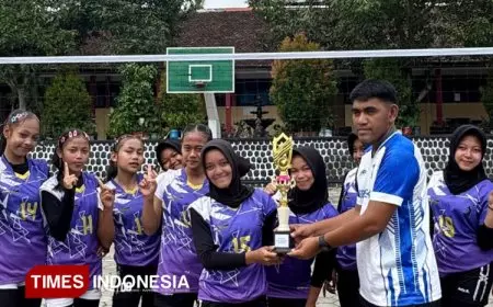 Juara di Kismantoro, Tim Voli SMPN 2 Nawangan Pacitan Borong Piala