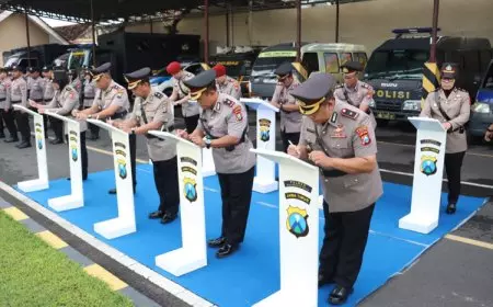 Sejumlah Petinggi Polres Mojokerto Kota Dimutasi