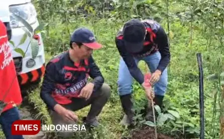 Wujudkan Harmoni Tri Hita Karana, PDI Perjuangan Jember Tanam 1.053 Pohon