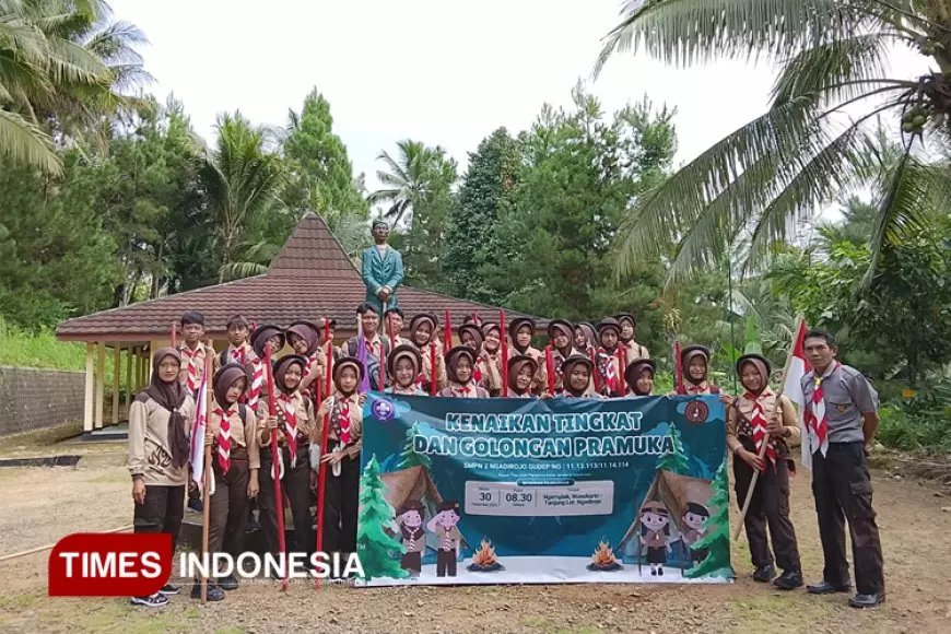 Uji Karakter Penggalang SMPN 2 Ngadirojo, Long March Sejarah hingga Ziarah Tokoh Islam Pacitan