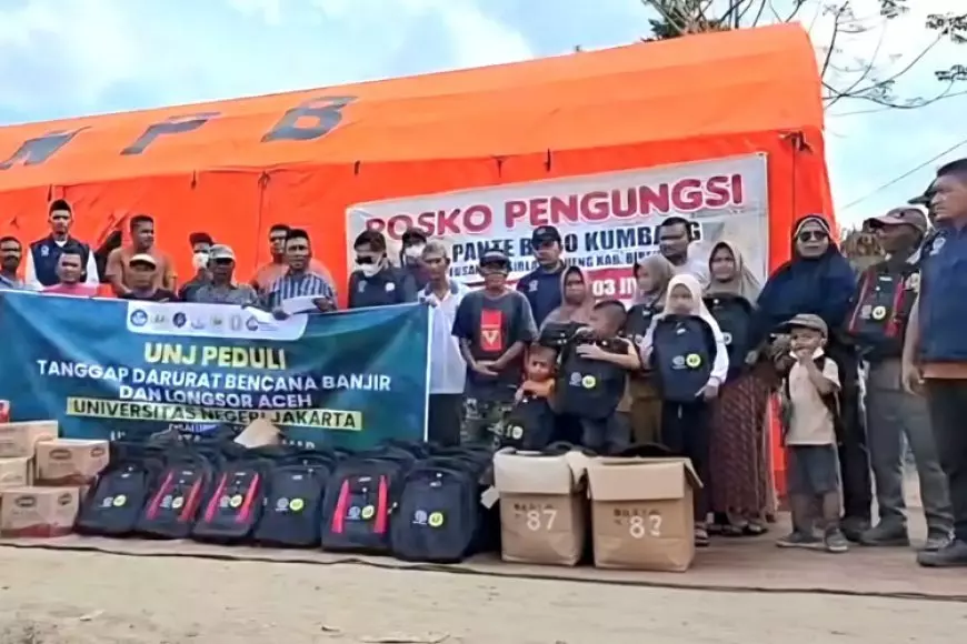 UNJ Peduli Ulurkan Bantuan Kemanusiaan Bagi Korban Terdampak Bencana di Aceh Melalui Satgas UTU Peduli